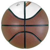 キリンおもしろいバスケットボールスマイル-カスタム文字 バスケットボール (右)