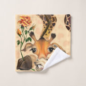 キリンおもしろいバスタオル バスタオルセット (ウォッシュタオル)