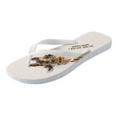 キリンおもしろいビーチサンダルスマイル-カスタム文字 ビーチサンダル (アングル)