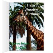 キリンおもしろいラズベリー、誕生日カード (内側 (右))