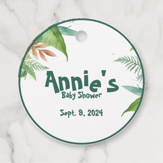 キリンおもしろい付き赤ちゃんシャワージャングル フェイバータグ (裏面)