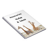 キリンおもしろい写真 – Four Giraffe's Siting ノートブック (右側)