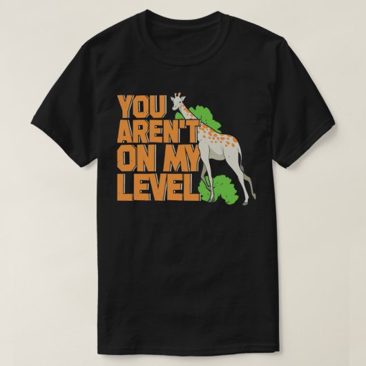 キリンおもしろい動物飼育員ギフト Tシャツ (デザイン正面)