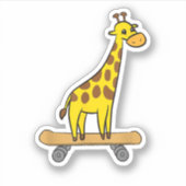 キリンおもしろい恋人キリンのスケートボード シール (正面)