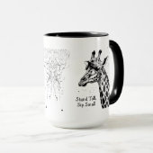 キリンおもしろい白黒インパーソナライズされた マグカップ (正面右)