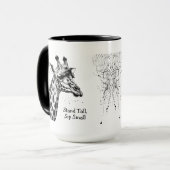 キリンおもしろい白黒インパーソナライズされた マグカップ (正面左)