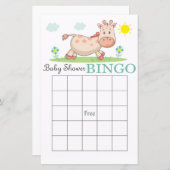 キリンおもしろい赤ちゃんシャワービンゴカード (正面/裏面)