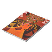 キリンおもしろい：アフリカの万華鏡チャーム ノートパッド (回転)