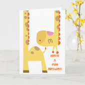 キリンおもしろい カード (黄色い花)