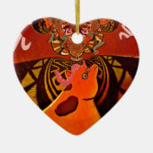 キリンおもしろ画像デザイン セラミックオーナメント (正面)