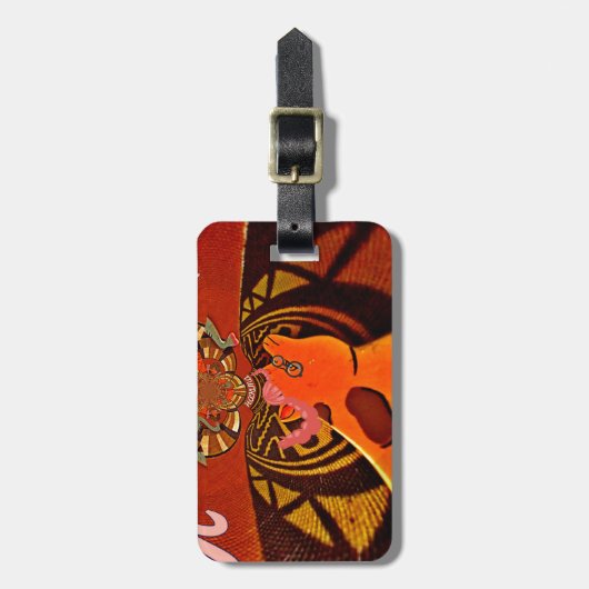 キリンおもしろ画像デザイン ラゲッジタグ (正面縦)