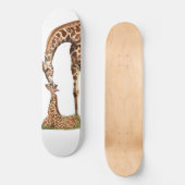 キリンおよびベビーの子牛の接吻 スケートボード (正面)