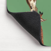 キリンおよびベビーの子牛の接吻 マウスパッド (コーナー)