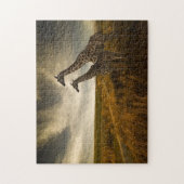 キリンおよび景色 ジグソーパズル (縦)