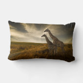 キリンおよび景色 ランバークッション (裏面)