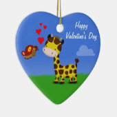 キリンおよび蝶バレンタインデー セラミックオーナメント (右)