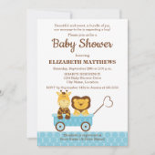 キリンお洒落とライオンの赤ちゃんシャワー 招待状 (正面)