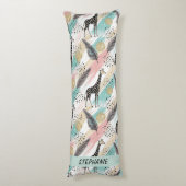 キリンお洒落水玉模様パターンパステル ボディピロー (裏面 (縦))