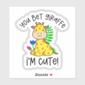 キリンかわいいな防水 シール (シート)