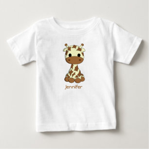 キリンかわいいの漫画名ベビーシャツ ベビーTシャツ