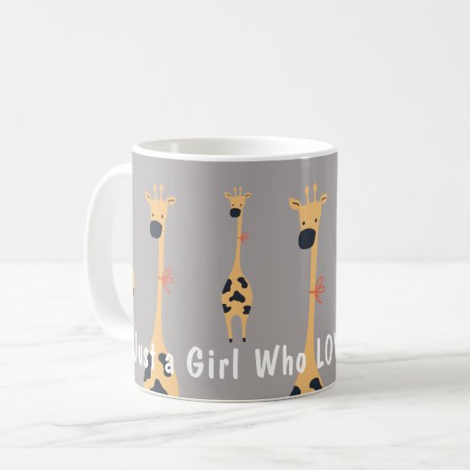 キリンかわいい動物コーヒーマグ コーヒーマグカップ (正面左)