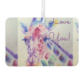 キリンかわいい愛あなた名前カーエアフレッシュナー カーエアーフレッシュナー (裏面)