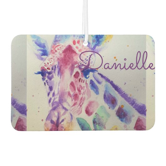 キリンかわいい愛あなた名前カーエアフレッシュナー カーエアーフレッシュナー (正面)