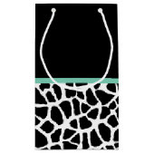 キリンかわいらしプリントミントグリーンボウ名 スモールペーパーバッグ (裏面)