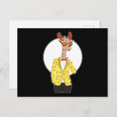 キリンがとってもかわいいサファリクール動物デザインギフト ポストカード (正面/裏面)