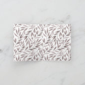 キリンが付いている水彩画の葉は感謝していしています サンキューカード (内部)