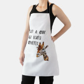 キリンが大好きな女の子かわいい動物キリン エプロン (インサイチュ)
