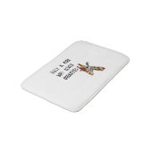 キリンが大好きな女の子かわいい動物キリン バスマット (アングル)