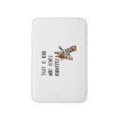 キリンが大好きな女の子かわいい動物キリン バスマット (正面縦)