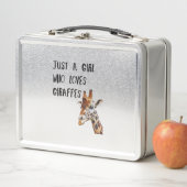 キリンが大好きな女の子かわいい動物キリン メタルランチボックス (インサイチュ)