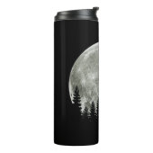 キリンが山のハロウィン不気味ムーンに立つ タンブラー (回転左)