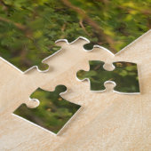 キリンが植物の上を覗く ジグソーパズル (側面)