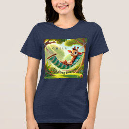 キリンだって長い首がゆったり日 トライブレンドTシャツ