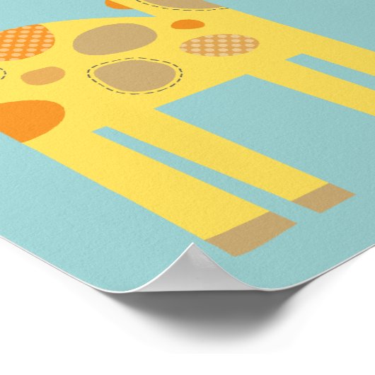 キリンとうさぎ ポスター (角)