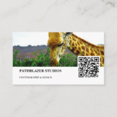 キリンとげの木 |野生生物の写真 | 名刺 (正面)