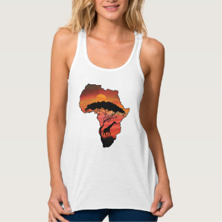 キリンとアフリカのセレンゲティ タンクトップ