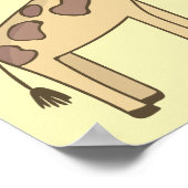 キリンとガーランドカスタマイズ可能な赤ちゃんシャワーのサイン ポスター (角)