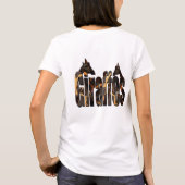 キリンとキリンのロゴ Tシャツ (裏面)