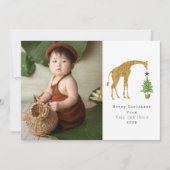 キリンとクリスマスツリーの星 シーズンカード (正面)