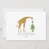 キリンとクリスマスツリー シーズンカード (正面)