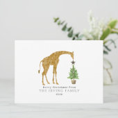 キリンとクリスマスツリー シーズンカード (スタンド正面)