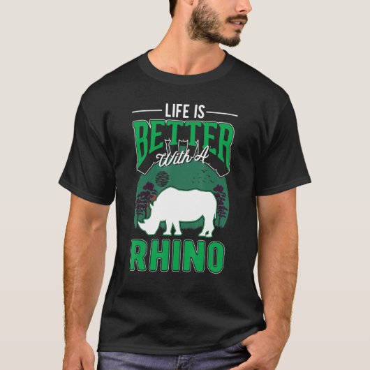 キリンとサイ Tシャツ (正面)
