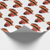 キリンとセレンゲティを持つアフリカ ラッピングペーパー (角)