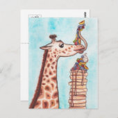 キリンとパンケーキ ポストカード (正面/裏面)