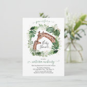 キリンとベビージャングルベビーシャワー 招待状 (スタンド正面)