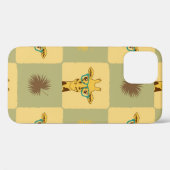 キリンとヤシの実を使ったシームレスな熱帯模様 Case-Mate iPhoneケース (裏面 (横))